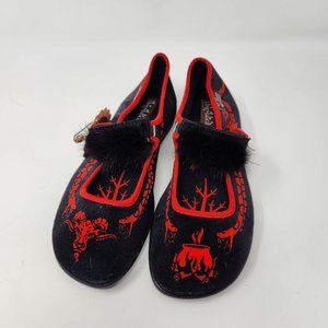 Hot Chocolate Design Chocolaticas VELVET SNAKE Mary Jane Flats Shoes Sz 35 US 5